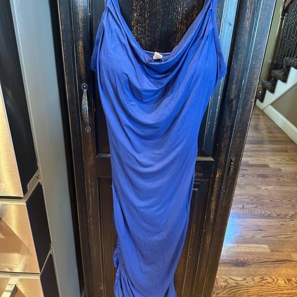 Blue Ruched Bodycon Dress - Picture 15 of 15